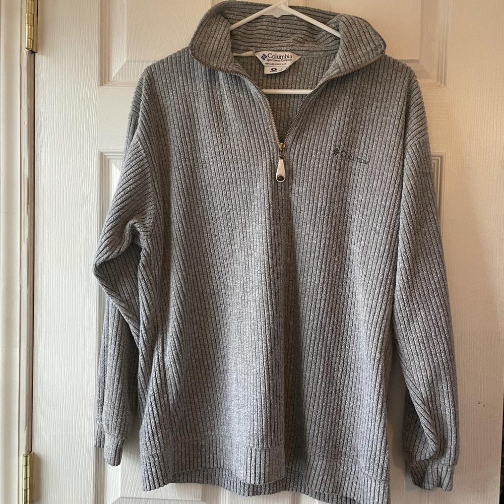 Columbia 3/4 Zip - Grey - Women’s Medium - Towel material